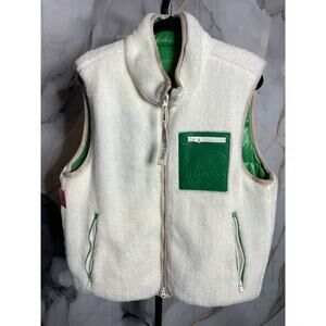 G/FORE Green Faux Fur Reversible Vest Sz. Large RARE